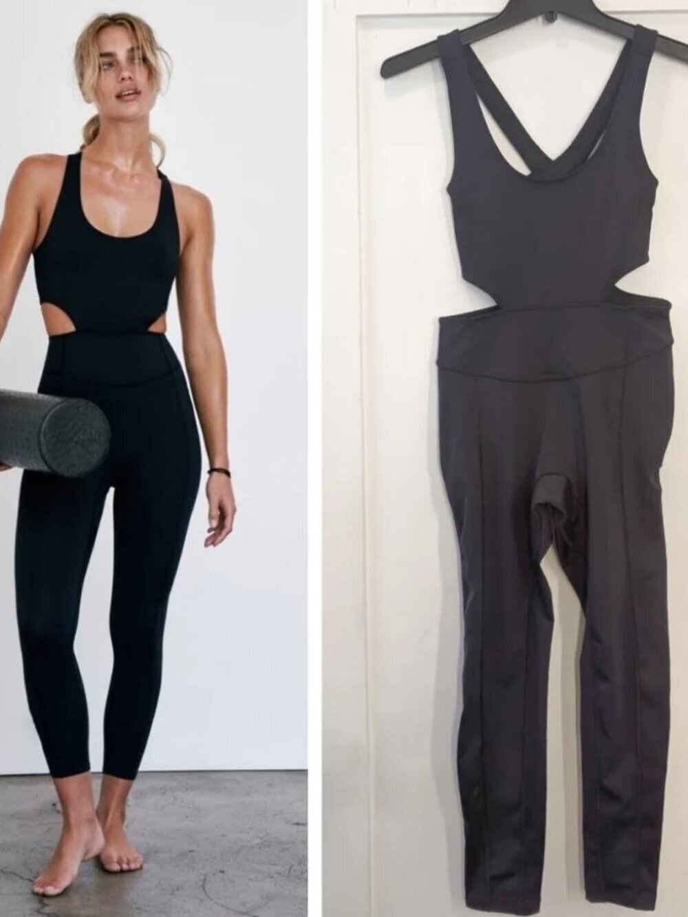 NEW Free People | Back it Up Onesie In Black